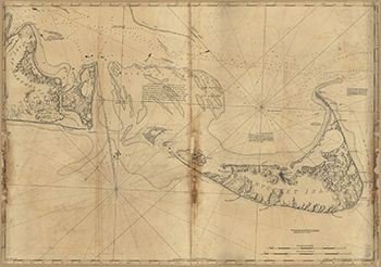 1776 Des Barres. Eastern Half of Martha’s Vineyard and Nantucket.