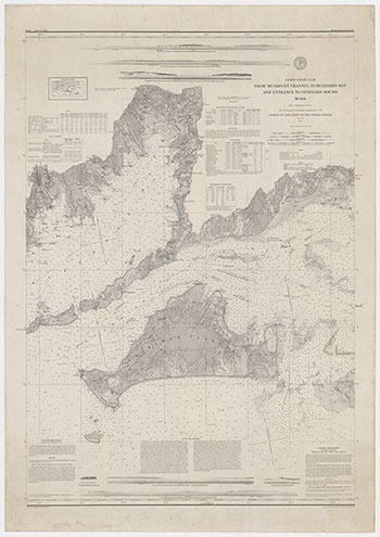 1860 US Coastal Survey. From Muskeget Channel to Buzzard's Bay and Entrance to Vineyard Sound Mass.