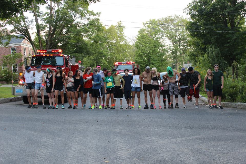 [Research Partner Olympics of 2013. Great memories. To alleviate any concerns you may have, the fire trucks were at the forest for an unrelated false fire alarm. They did make for a cool photo op, though.]