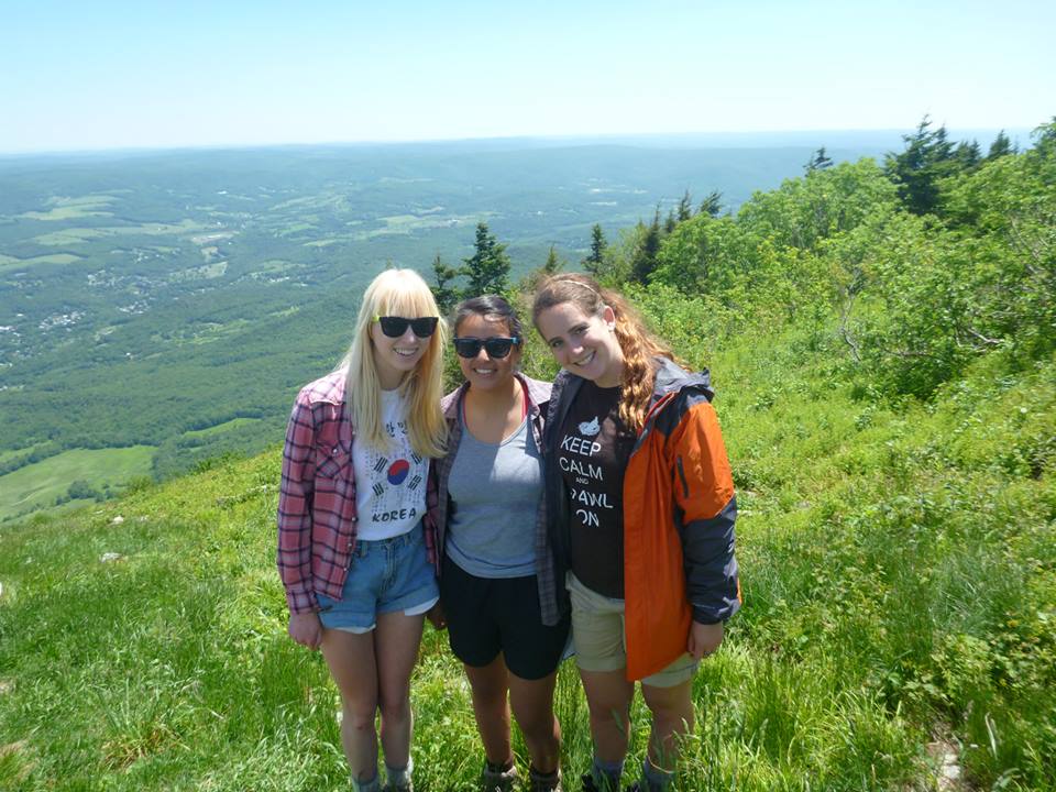 [Hiking Mount Greylock with the roommates.]