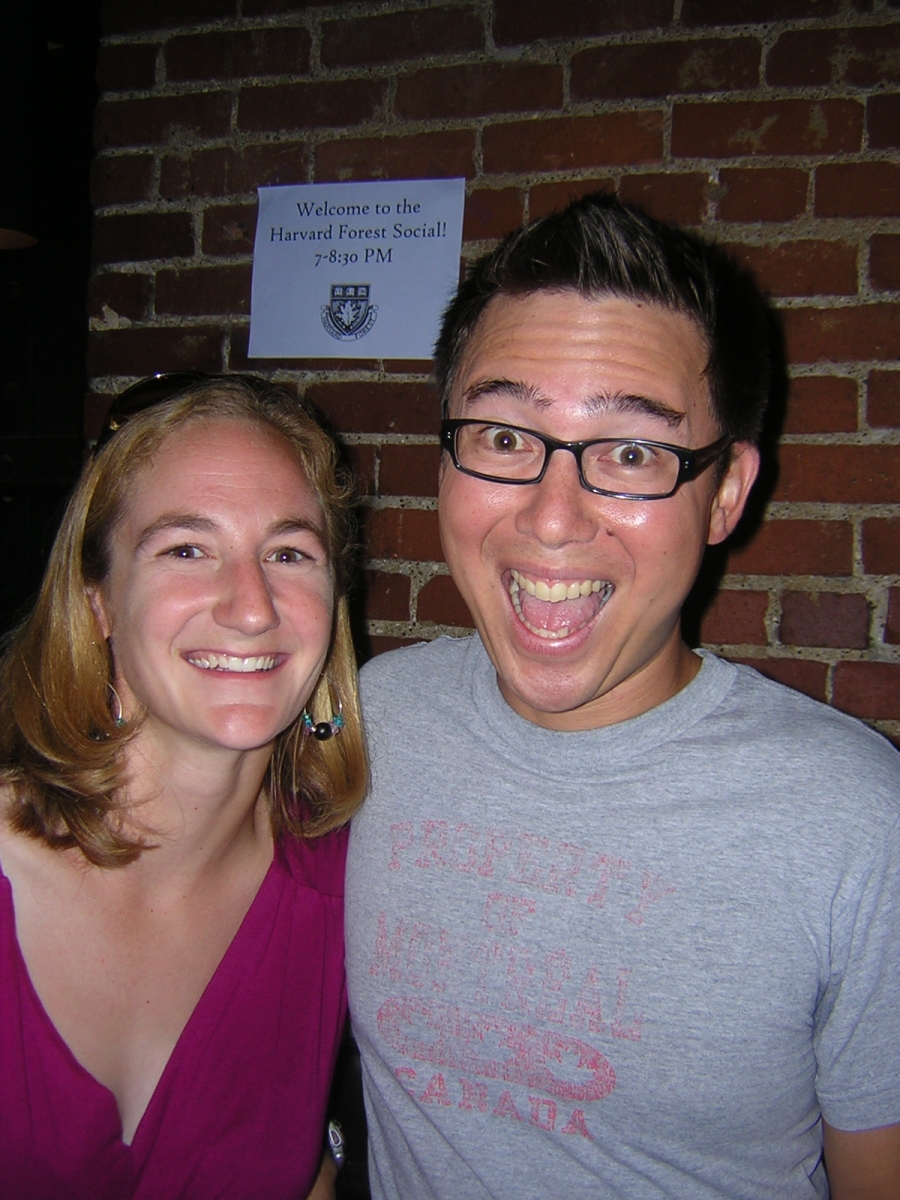 [Naomi Clark and Matt Lau, both REU alumni from '03, were excited to re-connect at this event]﻿