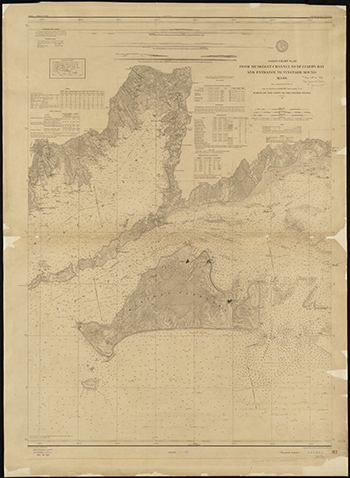 1890 U.S. Coast and Geodetic Survey. From Muskeget Channel to Buzzard’s Bay and Entrance to Vineyard Sound, Massachusetts.