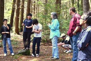 Part of a tour at Harvard Forest