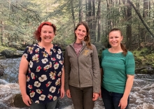 Image shows awardees from left to right: Meg Fuchs, Katharine Hinkle, and Alisha Morin.