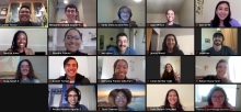 screenshot of Zoom meeting with 2021 Summer Research Program participants
