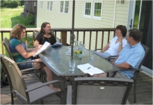 Students interview landowners, 2012