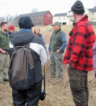 Photo of a woodland landowner meeting by Dave Kittredge 