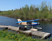 Photo shows the seaplane used for the flyover