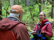 Lynda Mapes interviews Jerry Franklin at Harvard Forest.