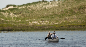 Summer Research Program Student And Mentor In A Martha's Vineyard Pond